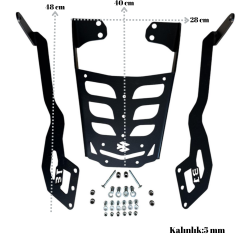 Bajaj Pulsar NS 200 ( 2011-2024) / NS 125 (2023-2024)  Uyumlu Çanta Demiri- Siyah